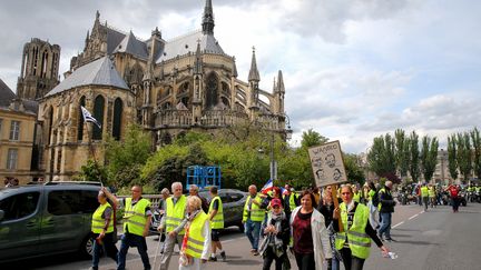 Mobilisation des gilets jaunes à Reims, samedi 18 mai 2019 (FRANCOIS NASCIMBENI / AFP)