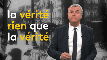 Hervé Brusini présente "Retour vers le futur de l'info". (FRANCEINFO)