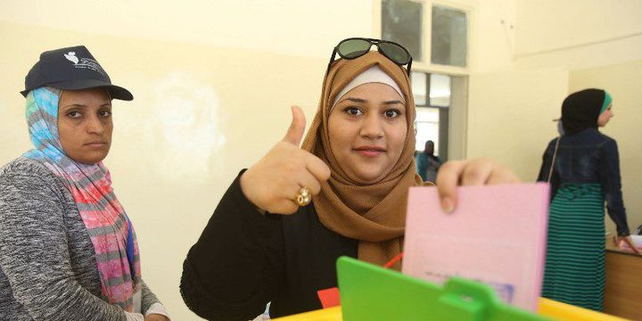 Jour de vote à Amman, la capitale jordanienne. Parmi les 1.252 candidats, on trouve 255 femmes. (SALAH MALKAWI / ANADOLU AGENCY)