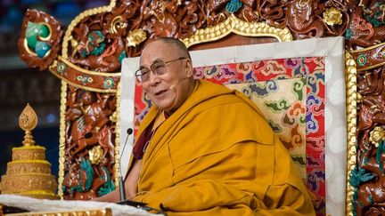 Le dalaï-lama lors d'une visite au monastère de Palpung au Tibet occidental (Inde). (Photo/Tenzin Choejor/OHHDL)