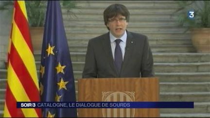 Carles Puigdemont s'est exprimé samedi à la télévision. (FRANCE 3)