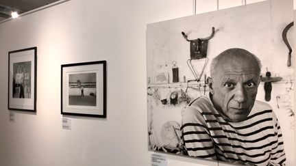 Exposition "Robert Doisneau : portraits d'artistes et vues de Lyon" au musée Jean Couty de Lyon. Ici Picasso dans son atelier de Vallauris en 1952 (O. Morain)