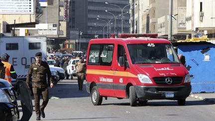 La rue commerçante du centre de Bagdad (Irak) où un attentat a eu lieu le 21 janvier 2021. (SABAH ARAR / AFP)