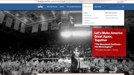 Le site de la Maison Blanche (DR/Capture d&#039;écran)