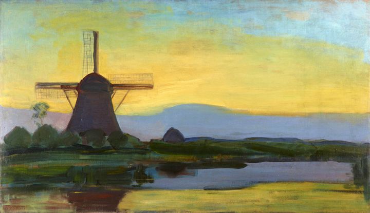 Piet Mondrian, "Moulin dans le crépuscule", vers 1907-1908 (© Kunstmuseum Den Haag, The Hague, the Netherlands)