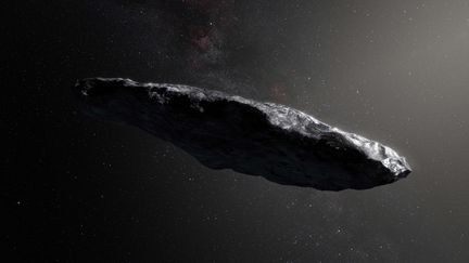 Une vue d'artiste de l'astéroïde&nbsp;Oumuamua. (SIPA)