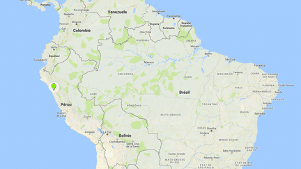 La découverte a été réalisée près d'une falaise donnant sur l'océan Pacifique, dans la région de La Libertad (nord), au Pérou. (GOOGLE MAPS)