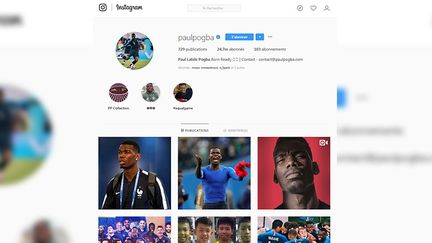 Le compte Instagram de Paul Pogba, suivi par près de 25 millions de personnes. (CAPTURE D’ÉCRAN INSTAGRAM)