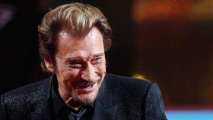 Johnny Hallyday le 6 décembre 2014, au Champ de Mars (Paris) dans le cadre du Téléthon.
 (Maxppp)