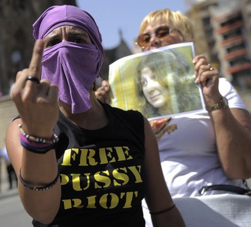 Manifestante à Barcelone (Espagne), vendredi 17 août 2012.
 (Josep Lago / AFP)