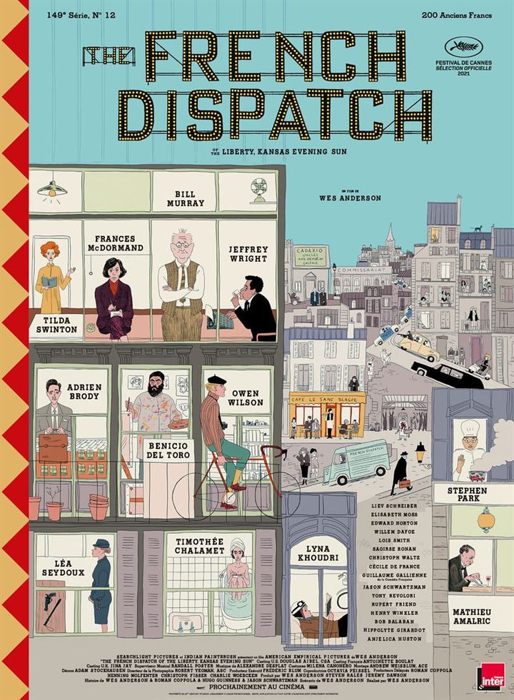 L'affiche de "The French Dispatch" de Wes Anderson (2021). (THE WALT DISNEY COMPANY FRANCE)