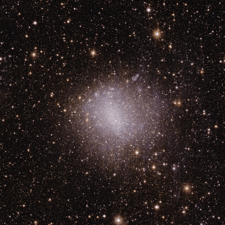 The dwarf galaxy 6822 seen by the European Euclid space telescope.  (ESA / EUCLID / EUCLID CONSORTIUM / NASA, IMAGE PROCESSING BY J.-C. CUILLANDRE (CEA PARIS-SACLAY), G. ANSELMI; CC BY-SA 3.0 IGO)