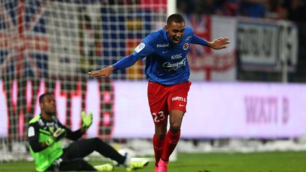 Après une saison en prêt, Ronny Rodelin s'est engagé définitivement avec Caen (CHARLY TRIBALLEAU / AFP)