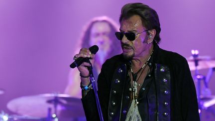 Johnny Hallyday sur la scène des Francofolies en juillet 2015.
 (Xavier Leoty / AFP)