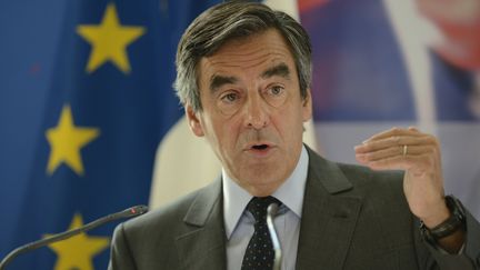 Fran&ccedil;ois Fillon, ici &agrave; Paris le 14 Octobre 2014, a mis en cause la responsabilit&eacute; des Verts dans les violences sur le site du barrage contest&eacute; de Sivens (Tarn). (ERIC FEFERBERG / AFP)