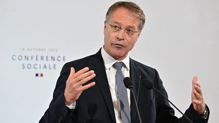 François Asselin, président de la CPME à Paris le 16 octobre 2023 (MIGUEL MEDINA / POOL)