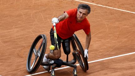 Le Français Stéphane Houdet lors de la demi-finale des Internationaux de Rome, le 9 mai 2019. (MATTEO CIAMBELLI / NURPHOTO / AFP)