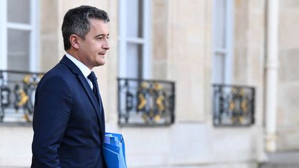 Le ministre de l'Intérieur, Gérald Darmanin, à l'Elysée le 1er décembre 2021. (BERTRAND GUAY / AFP)