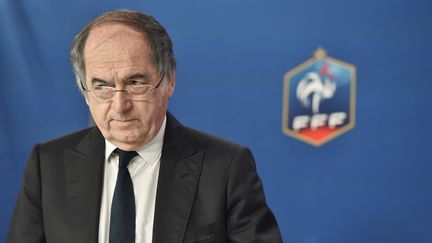 Le président de la Fédération française de football (FFF), Noël Le Graet, donne une conférence de presse à Paris, le 12 juillet 2016. (ALAIN JOCARD / AFP)