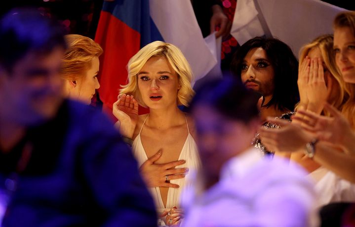 La candidate russe Polina Gagarina dans l'attente des résultats.
 (DIETER NAGL / AFP)