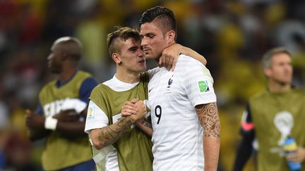 Didier Deschamps aurait choisi de titulariser Antoine Griezmann plutôt qu'Olivier Giroud face à l'Allemagne (ODD ANDERSEN / AFP)