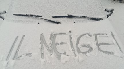 Il neige en Picardie, le 29 janvier 2019. (HAJERA MOHAMMAD / FRANCE-BLEU PICARDIE)