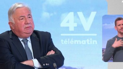 Gérard Larcher, président du Sénat, était l'invité des "4 Vérités" de France 2, jeudi 14 mars. (France 2)