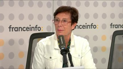 Laurence Tiennot-Herment, présidente de l’AFM-Téléthon, était mardi 3 octobre l'invitée de la matinale de franceinfo. (FRANCEINFO / RADIO FRANCE)