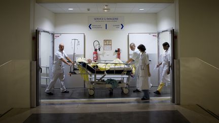 A l'h&ocirc;pital Beaujon de Clichy (Hauts-de-Seine). (MARTIN BUREAU / AFP)