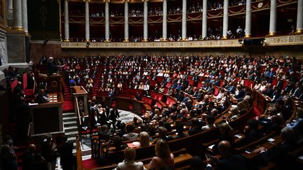 L'hémicycle de l'Assemblée nationale, le 28 juin 2022. (CHRISTOPHE ARCHAMBAULT / AFP)