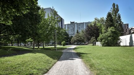 Dans le quartier Saragosse, à Pau (Pyrénées-Atlantiques), où un homme de 32 ans a été battu à mort par un groupe d'adolescents le 18 mai 2018. (MAXPPP)