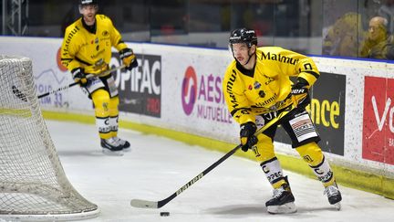 Rouen face à Bordeaux lors du quart de finale de coupe de France de hockey sur glace, le 1e décembre 2021. (DANIEL VAQUERO/SIPA)