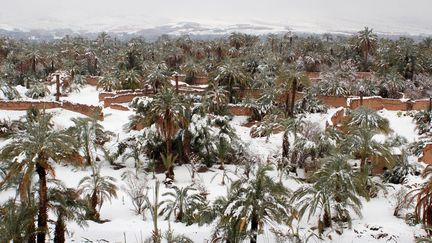 Neige au sud du Maroc