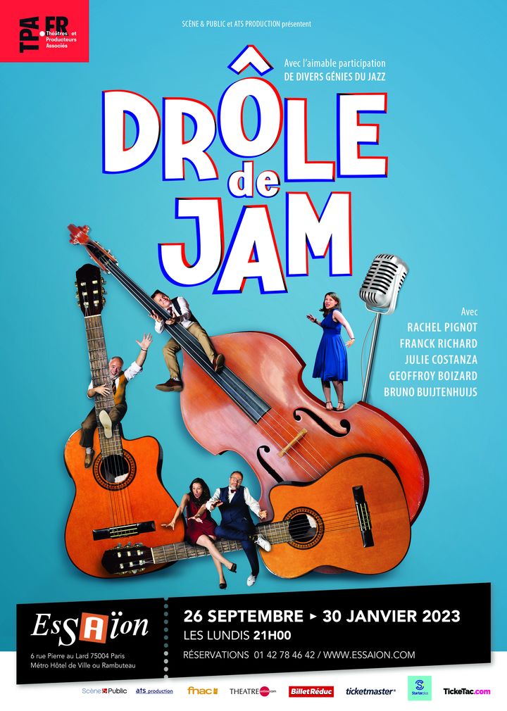 L'affiche de "Drôle de Jam" de&nbsp;Bruno Buijtenhuijs au Théâtre L'Essaïon, à Paris. (DR)