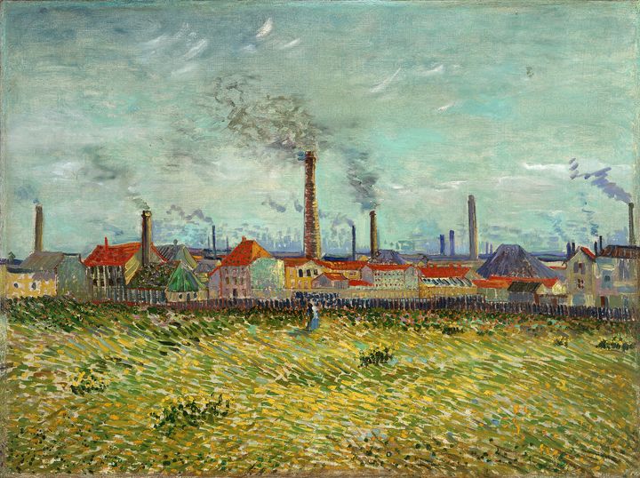 "Usines à Asnières vues du quai de Clichy" de Vincent Van Gogh (1887). (Saint Louis Art Museum, Missouri Funds given by Mrs. Mark C. Steinberg by exchange)