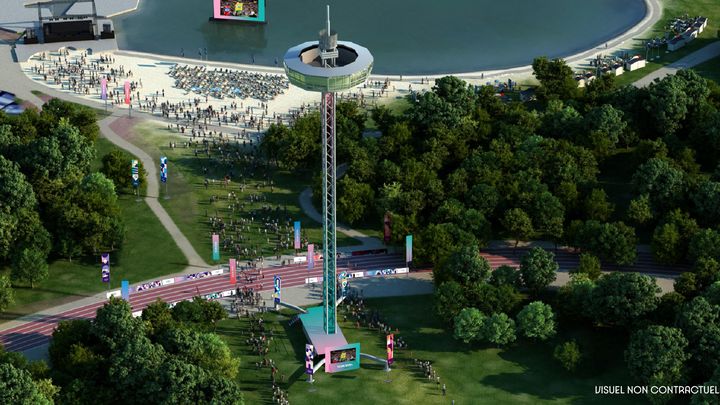 Visuel représentant les célébrations qui seront mises en place en 2024 lors des Jeux olympiques et paralympiques dans le parc départemental Georges-Valbon de La Courneuve. (Paris 2024)