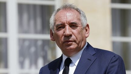 François Bayrou, le patron du MoDem et maire de Pau, le 21 juin 2022 après un échange avec Emmanuel Macron à l'Elysée. (LUDOVIC MARIN / AFP)