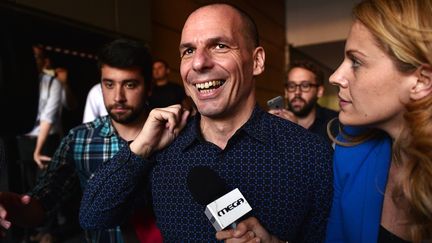 Yanis Varoufakis, ex-ministre grec des Finances, le 6 juillet 2015 &agrave; Ath&egrave;nes (Gr&egrave;ce). (LOUISA GOULIAMAKI / AFP)