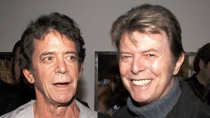 Lou Reed et David Bowie dans une galerie new yorkaise en 2006.
 (Andrew H. Walker / Getty Images North America / AFP)