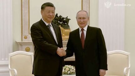 Xi Jinping et Vladimir Poutine à Moscou, le 20 mars 2023. (SIPA)