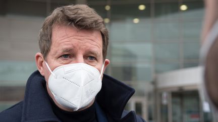 Le candidat écologiste à la présidentielle, Yannick Jadot, le 12 janvier à Saint-Denis (Seine-Saint-Denis). (ANDREA SAVORANI NERI / NURPHOTO VIA AFP)