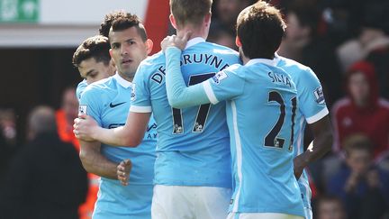 Sergio Aguero, Kevin De Bruyne, David Silva, les hommes forts de City (JAMES MARSH / BACKPAGE IMAGES LTD)