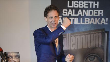 David Lagercrantz, qui a &eacute;crit le quatri&egrave;me tome de "Mill&eacute;nium", s'exprime devant la presse, le mercredi 26 ao&ucirc;t 2015, &agrave; Stockholm (Su&egrave;de).&nbsp; (FREDRIK SANDBERG/ SIPA)