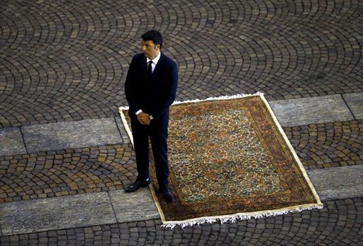 Le président du Conseil italien, Matteo Renzi, à Modène (centre-nord de l'Italie) le 17 septembre 2015. (REUTERS - Stefano Rellandin - File Photo)