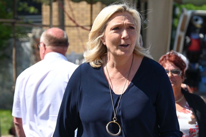 Marine Le Pen, le 15 juin 2022 à Liévin (pas-de-Calais). (DENIS CHARLET / AFP)