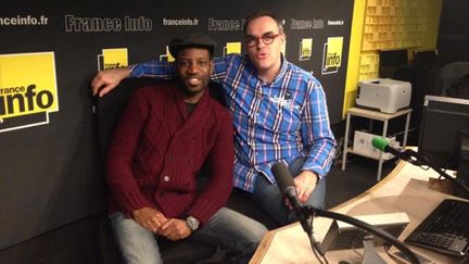 &nbsp; (Abd al Malik et Gilles Halais, dans le studio de France Info © RadioFrance)