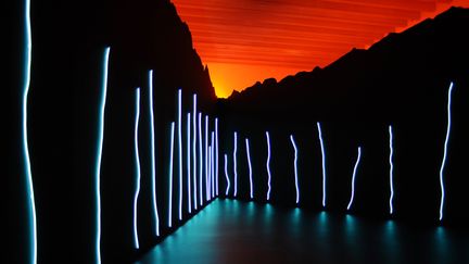 Exposition "Le bleu de l'oeil" de Claude Lévêque au musée Soulages de Rodez 
 (REMY GABALDA / AFP)