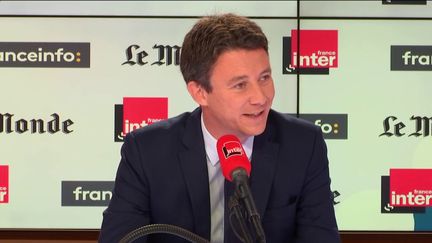 Benjamin Griveaux,&nbsp;invité de Questions politiques France Inter/franceinfo&nbsp;le 7 octobre 2018. (FRANCEINFO / RADIOFRANCE)