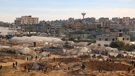 La ville de Rafah, au sud de la bande de Gaza, le 12 février 2024. (SAID KHATIB / AFP)