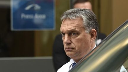 Le Premier ministre hongrois, Victor Orban, le 23 septembre 2015, à Bruxelles. (JOHN THYS / AFP)